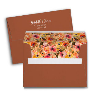 Enveloppe Fleurs d'automne en terre cuite