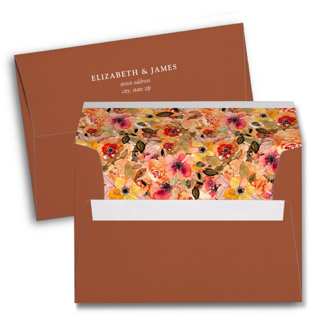 Enveloppe Fleurs d'automne en terre cuite (Créateur téléchargé)