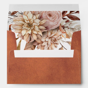 Enveloppe Fleurs d'automne et feuillage mariage de automne e