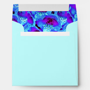Enveloppe Fleurs de bleu de turquoise de Chic Moderne de la 