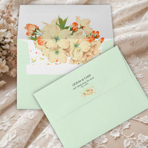 Enveloppe Fleurs de cerisier rose, Mariage d'adresse de reto