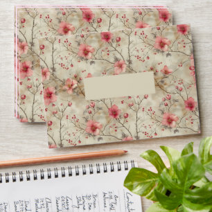Enveloppe Fleurs de cerisier roses jolies aquarelle