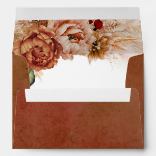 Enveloppe Fleurs de rouille en terre cuite et laiton de Pamp