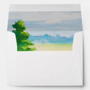 Enveloppe Fleurs de soleil   Wild Meadow Rustic Mariage d'ét