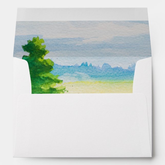 Enveloppe Fleurs de soleil | Wild Meadow Rustic Mariage d'ét (Dos (Bas))