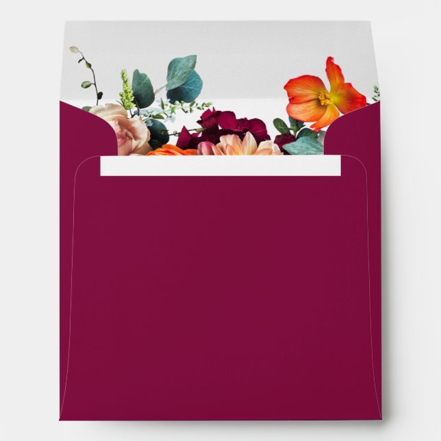 Enveloppe Fleurs d'été colorées (Dos (Bas))