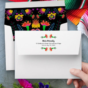 Enveloppe Fleurs Fiesta mexicaines Colorful Adresse de retou