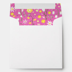 Enveloppe Fleurs fraîches Botanique Rose Floral