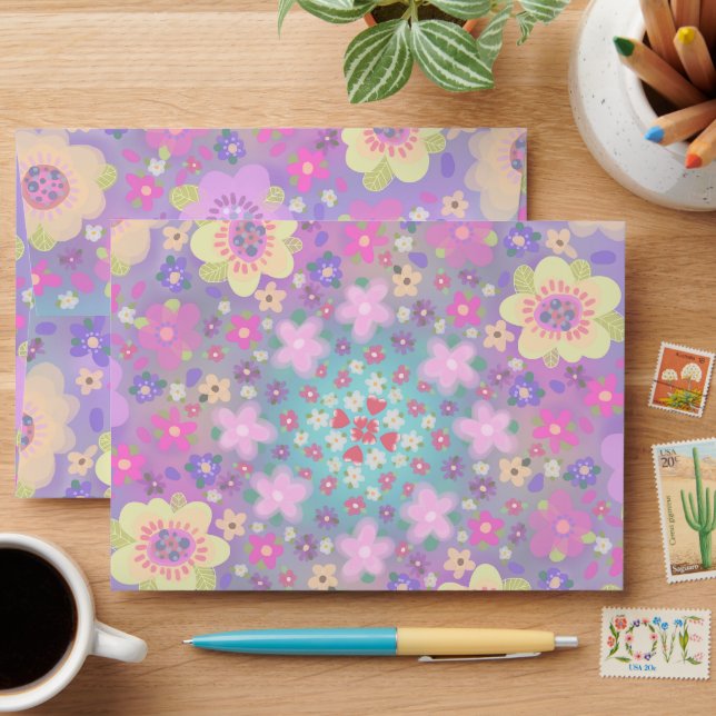 Enveloppe Fleurs Jaunes Belles (Desk)