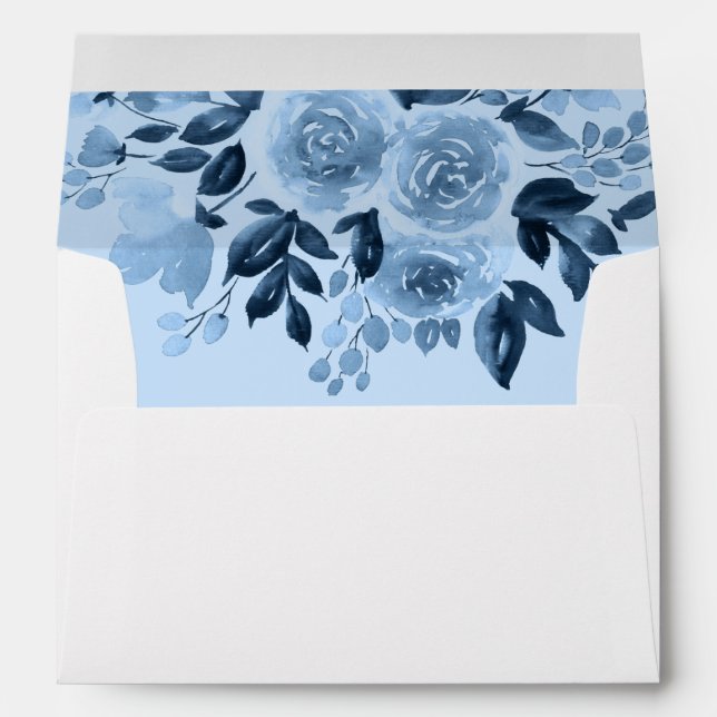 Enveloppe Fleurs Quelque Chose de Bleu Avant de Faire la Fêt (Dos (Bas))