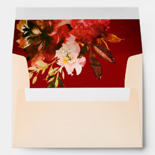 Enveloppe Fleurs séchées à Splendeur d'automne ivoire et Mar
