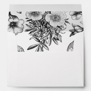 Enveloppe Fleurs Vintages rustiques 5x7 Faire-part de mariag