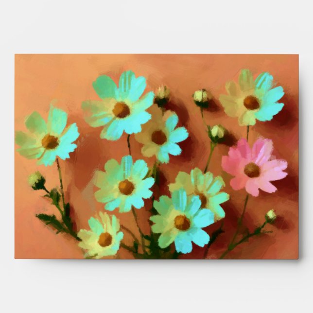 Enveloppe Fleurs Zinnia Elegans (Devant)