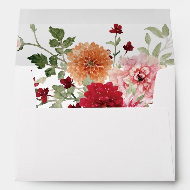 Enveloppe Floral à plusieurs couleurs d'été (Dos (Bas))