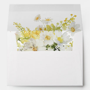 Enveloppe Floral blanc et jaune