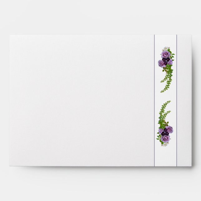 Enveloppe Floral bleu et violet (Devant)