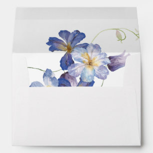 Enveloppe Floral bleu violet - Violet 2