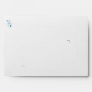 Enveloppe Floral Blue and White Elegant Classic Envelope
