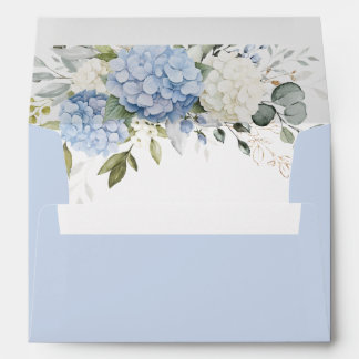 Enveloppe Floral Blue Hydrangea Glacet d'enveloppe de verdur