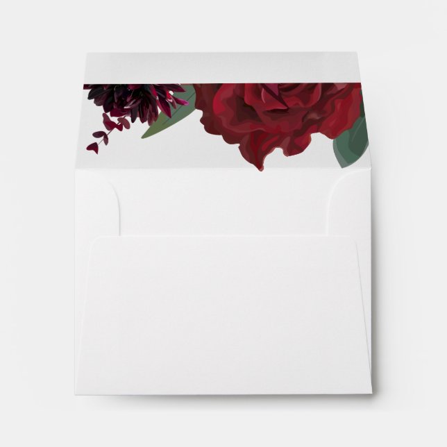 Enveloppe Floral de Bourgogne-Marsala (Dos (Bas))