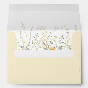 Enveloppe Floral d'or   Floral Fleur sauvage