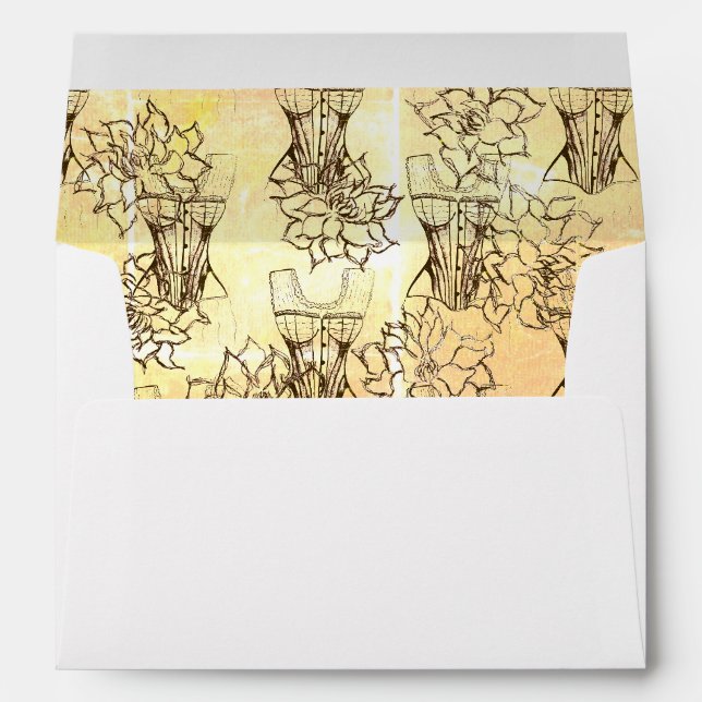 Enveloppe Floral féminin (Dos (Bas))