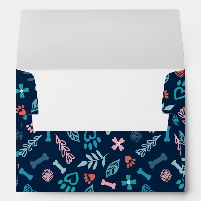 Enveloppe Floral & Foliage Animal de compagnie Empreinte de  (Dos (Bas))