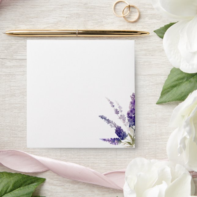 Enveloppe Floral Lavender Purple Carré Mariage (Wedding)