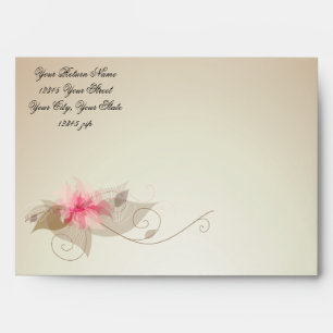 Enveloppe Floral Lily rose