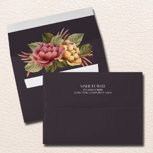 Enveloppe Floral Linal Dark