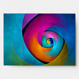 Enveloppe Floral moderne Art Abstrait rose Bleu Motif #17