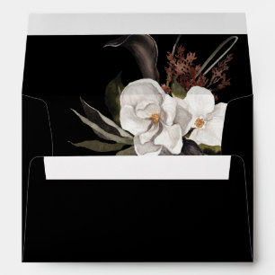 Enveloppe Floral noir & blanc 5 - Noir partout