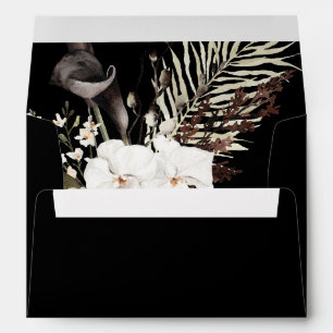 Enveloppe Floral noir & blanc - Noir partout