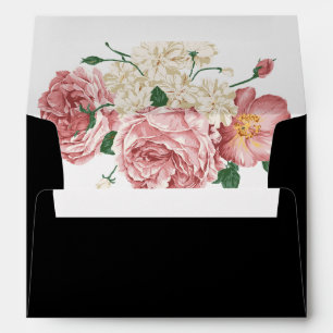 Enveloppe Floral Peonies et Roses adresse de retour Envelopp
