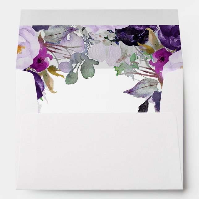 Enveloppe Floral pourpre (Dos (Bas))