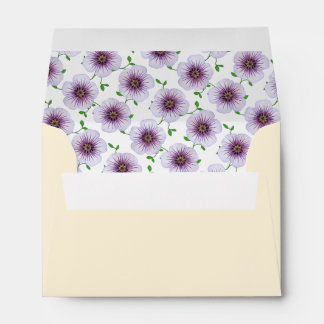 Enveloppe Floral Purple Garden Flowers Adresse personnalisée