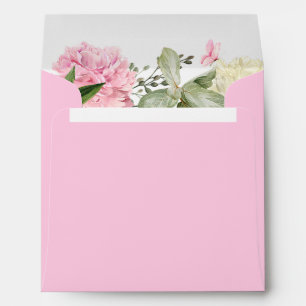 Enveloppe Floral rose