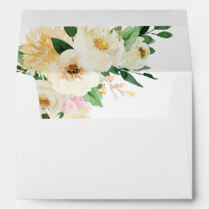 Enveloppe Floral rose et jaune 2