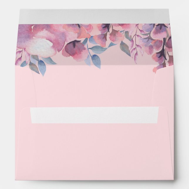 Enveloppe Floral Rose poussiéreux (Dos (Bas))