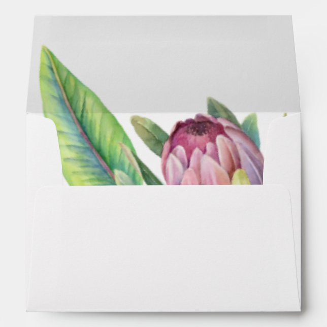 Enveloppe Floral tropical coloré | FAIRE-PART DE MARIAGE (Dos (Bas))