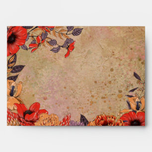 Enveloppe Florale Automnale en Vinyle Moderne en D