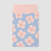 Enveloppe florale avec fleurs roses