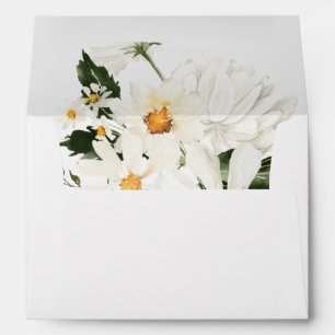 Enveloppe florale blanche marguerite 2