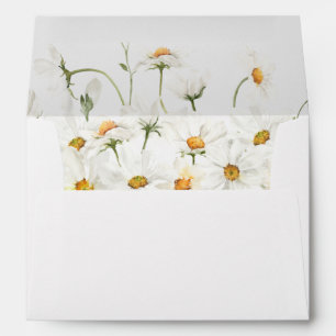 Enveloppe florale blanche marron