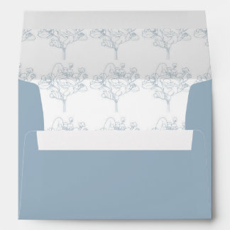 Enveloppe florale (bleu de diamant)