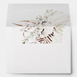Enveloppe florale Bohème Bohémienne blanche 3