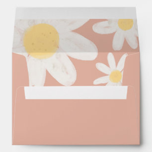 Enveloppe Florale Bohème Rose aux Marguerites