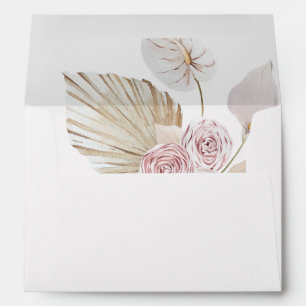 Enveloppe florale Boho rose