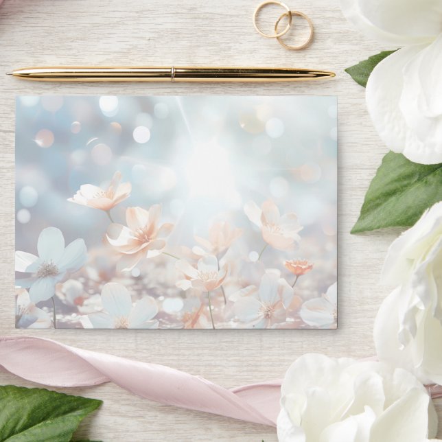 Enveloppe florale de Pêche blanche (Wedding)
