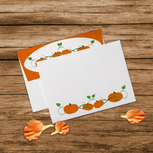 Enveloppe florale de vignes citrouilles